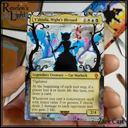 Y'shtola, Night's Blessed Altered Art - Hand Painted MTG Alter - Magic - Image 1