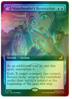 Waterbender's Restoration - Foil - Extended Art Avatar MTG - Image 1