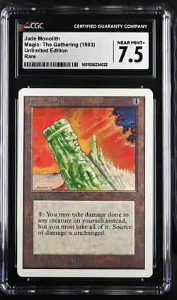 MTG Magic: The Gathering - Unlimited - JADE MONOLITH RARE - CGC 7.5 Graded - Image 1