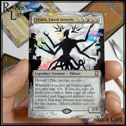 Ulalek, Fused Atrocity Altered Art - Hand Painted MTG Alter Magic the Gathering - Image 1