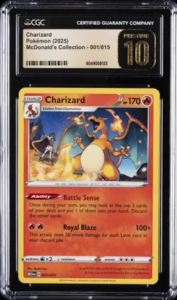 2025 POKEMON MCDONALD'S COLLECTION #001/015 CHARIZARD CGC 10 PRISTINE - Image 1