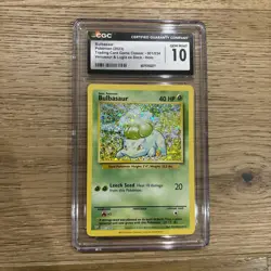 Pokemon Bulbasaur Trading Card Game Classic Collection 001/034 CGC GEM MINT 10 - Image 1
