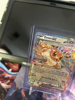 Pokemon Eevee EX 075/131 --SV Prismatic Evolutions Holo Ultra Rare Card Stampted - Image 2