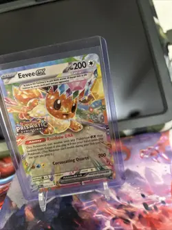 Pokemon Eevee EX 075/131 --SV Prismatic Evolutions Holo Ultra Rare Card Stampted - Image 3