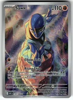 Sawk 130/086 SV: White Flare NM Pokemon Card TCG - Image 1