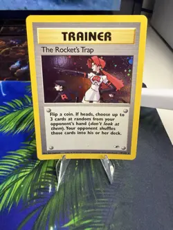Pokemon Card The Rocket's Trap 19/132 Gym Heroes Set Trainer - Image 1