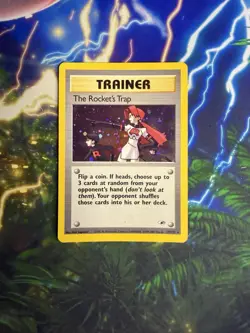 Pokemon Card The Rocket's Trap 19/132 Gym Heroes Set Trainer - Image 3