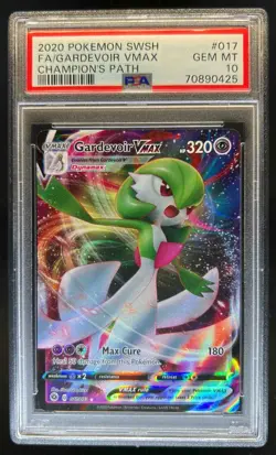 2020 Pokemon SWSH Champion's Path Gardevoir VM Holo Full Art #017/073 PSA 10 - Image 1