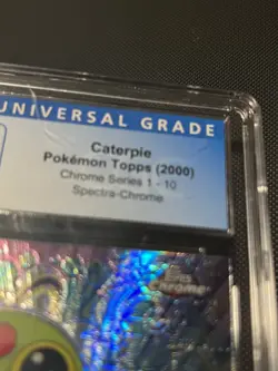 Pokemon Topps Chrome Caterpie Spectra Chrome Cgc 9.5 (10) Pop 2! L@@k! Read - Image 3