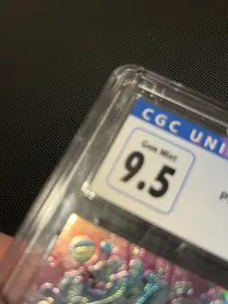 Pokemon Topps Chrome Caterpie Spectra Chrome Cgc 9.5 (10) Pop 2! L@@k! Read - Image 4