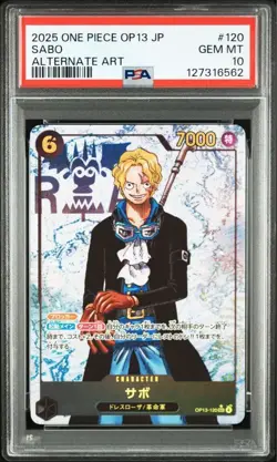 One Piece Card PSA10 Sabo OP13-120 Alternate Art 2025 Japanese - Image 2