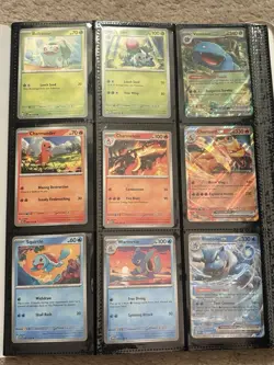 Pokemon TCG 151 Complete 165/165 Set All 12 EX & Holo Cards (NM-M) Inc. Binder - Image 1