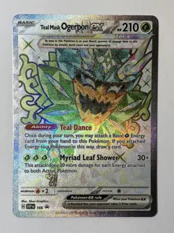Near Mint Teal Mask Ogerpon ex 166 Sv: Scarlet & Violet Promo Cards Holo - Image 1