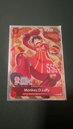 Bandai One Piece TCG Monkey D. Luffy P-080 Card Game Fest 24-25 Promo ENG-NM - Image 1