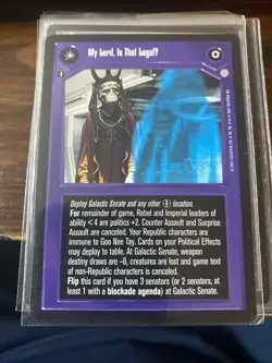 Star Wars CCG Coruscant MY LORD IS THAT LEGAL/I WILL MAKE IT Card NM - Image 1