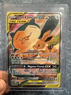 Eevee & Snorlax GX Tag Team Promo Card Full Art SM169 - Image 1