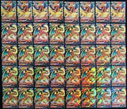 Lot 40 All Charizard RR V Pokemon Chinese TCG Card 004/127 030/115 Holo - Image 1