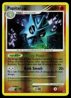 Pokemon Card - Pupitar Stormfront 47/100 Uncommon Reverse Holo - Image 1