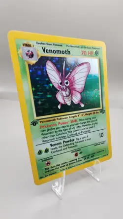 1999 Pokemon Jungle 1st Edition Venomoth Holo Rare 13/64 NM Card - Image 2