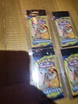 Pokemon Sun & Moon Unbroken Bonds Charizard 3 Card Booster Pack Lot Of 4 - Image 2