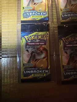 Pokemon Sun & Moon Unbroken Bonds Charizard 3 Card Booster Pack Lot Of 4 - Image 3