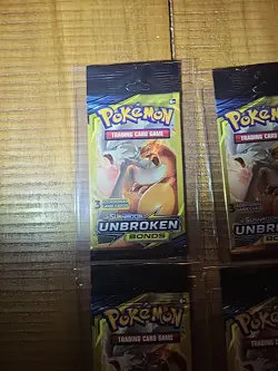 Pokemon Sun & Moon Unbroken Bonds Charizard 3 Card Booster Pack Lot Of 4 - Image 4