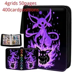 Pokemon TCG Eevee Espeon Zip Up 50 pages Holds 400 Card Binder New! - Image 1