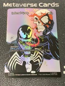 Magic MTG Infernal Grasp M 0018 Borderless Foil Marvel Spider-Man - Image 1