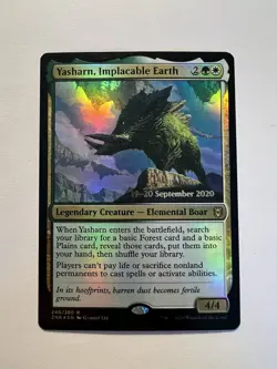 Yasharn, Implacable Earth - FOIL PROMO Prerelease - MTG Zendikar Rising - NM - Image 1