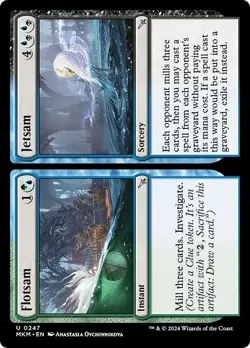 FOIL FLOTSAM // JETSAM x4 mtg NM Murders at Karlov Manor 4 Unc - Image 1