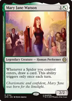 FOIL MARY JANE WATSON mtg NM Marvel's Spider-Man 1 Rare - Image 1
