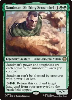 FOIL SANDMAN, SHIFTING SCOUNDREL mtg NM Marvel's Spider-Man 1 Rare - Image 1