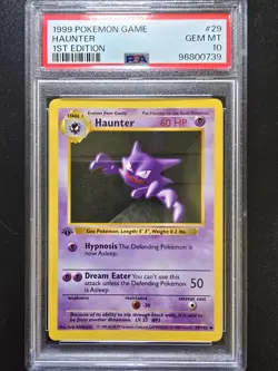 PSA 10 1st Edition Haunter 29/102 - 1999 Base Set Thick Stamp Pokemon Card - Image 1