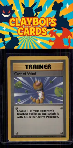 Gust of Wind Base Set Pokemon 093/102 Common Lightly played - Image 1