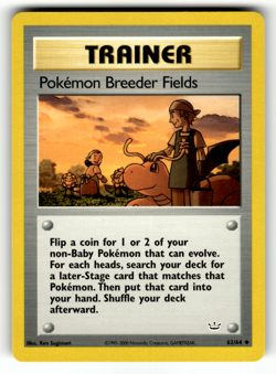 Pokemon Breeder Fields 62/64 Uncommon Neo Revelation LP - Image 1