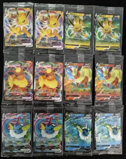 Lot 12 Pokemon TCG Chinese Jolteon VMAX 008/009 Flareon VMAX Vaporeon VMAX #3 - Image 1