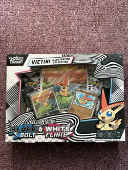 Pokemon TCG Black Bolt & White Flare Unova Victini Illustration Collection Box - Image 1