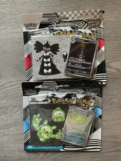 New Sealed Pokemon Black Bolt and White Flare Tech Sticker Collection Set of 2 - Image 1