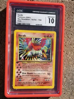 2001 Pokemon Neo Revelation 1st Edition Holo #7 Ho-Oh Gem Mint CGC 10 - Image 1