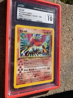 2001 Pokemon Neo Revelation 1st Edition Holo #7 Ho-Oh Gem Mint CGC 10 - Image 2