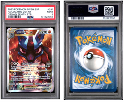 2023 POKEMON SWSH BLACK STAR PROMO #291 FULL ART/LUCARIO VSTAR PSA 9 - Image 3
