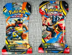 NEW Pokemon TCG Mega Evolution Sleeved Booster Pack LOT X2 FACTORY SEALED NO RSV - Image 1