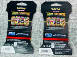 NEW Pokemon TCG Mega Evolution Sleeved Booster Pack LOT X2 FACTORY SEALED NO RSV - Image 2