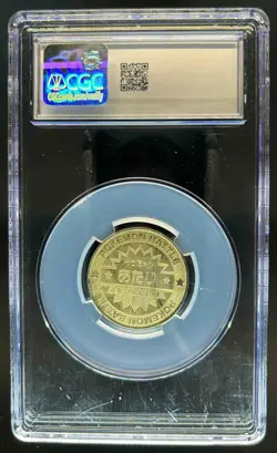 1998 Pokemon Coins Japanese Togepi Meiji Battle Coin You Did It! Gold CGC 7 - Image 2