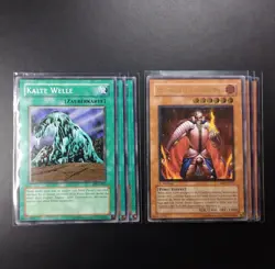 YUGIOH | 3 X THESTALOS THE FIRESTORM MONARCH (UMR) + 3 X COLD WAVE GERMAN VG-EX - Image 1