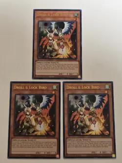 Droll & Lock Bird RA02-EN006 (x3) Ultra Rare Yugioh Set 1st Edition Mint - Image 1