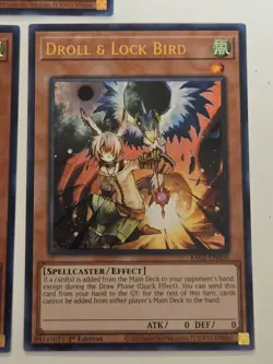 Droll & Lock Bird RA02-EN006 (x3) Ultra Rare Yugioh Set 1st Edition Mint - Image 4