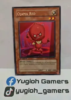 YUGIOH OJAMA RED RGBT-EN096 1 ST EDITION RARE LIGHT PLAYED - Image 1
