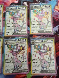 7 Card Pokemon Prismatic Evolutions Promo Lot- Espeon ex 175 & Umbreon 176 NM - Image 2
