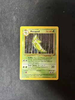 Metapod 54/102 Base Set Pokemon Card D14 - Image 1
